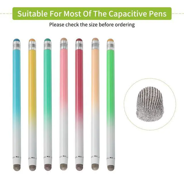 Alt view image 5 of 6 - 20Pcs Replacement Fiber Mesh Tips for Stylus Pens 5mm Suitable for Capacitive Touch Screen,High Sensitivity,Soft,No Scratch Screen Pen Tip