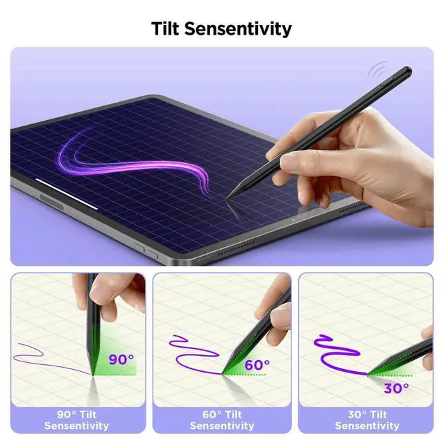 Alt view image 4 of 7 - Stylus Pen for iPad 2018-2026, 15Mins Fast Charge for Apple Pencil