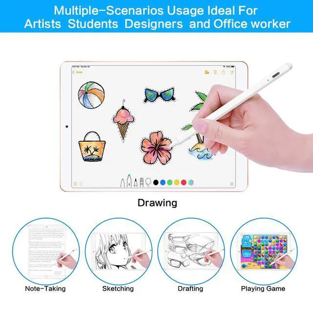 Alt view image 3 of 6 - Stylus Pen for Apple iPad Pencil - iPad Pen Palm Rejection