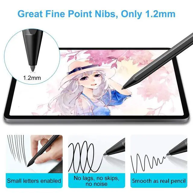 Alt view image 5 of 6 - Stylus Pen for iPad (2026-2018) with Fast Charge Palm Rejection,Active Pencil for iPad10/9/8/7/6th,11th A16,Pro 11/13 M4,Air 11/13 M2/M3/M4,Pro12.9,Air 5/4/3rd,Mini 7/6/5