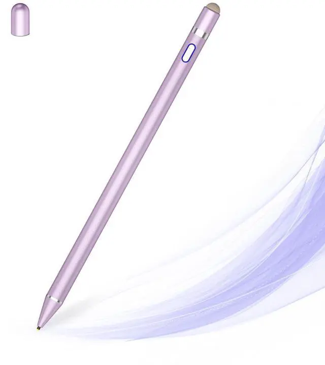 Main image of Active Stylus Pen for Touch Screens, Dual Pen Tips for iOS & Android Drawing & Writing, High Precise Rechargeable Pencil for A-pple i-Phone 17/16/15/14/13/12, i-Pad, Phone, Tablet, Sam-Sung, Purple