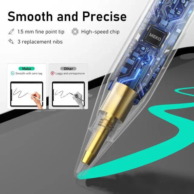 Alt view image 4 of 7 - iPad Pencil Find My, Stylus Pen for iPad with Easy Shortcuts
