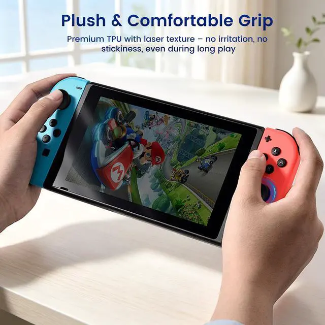 Alt view image 7 of 7 - 12 Pack Replacement Joystick Caps Thumb Grips for Nintendo Switch/OLED/Lite, Anti-Slip TPU Diamond Texture Analog Stick Covers for JoyCon Controller Repair Kit Accessories