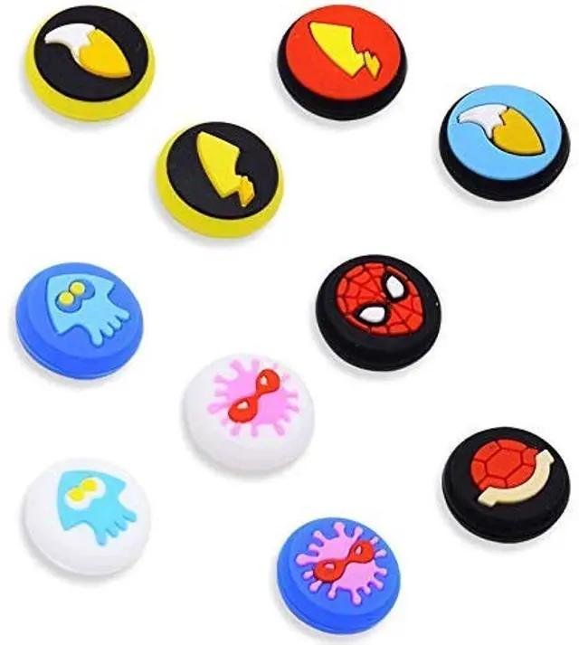Alt view image 2 of 4 - Silicone Analog Thumb Grip Stick Set Joystick Cap Thumbstick Cover Caps for Switch NS Switch Lite Controller Thumbsticks Cap (I)