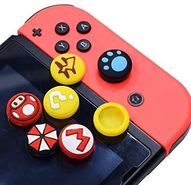 Alt view image 3 of 4 - Silicone Analog Thumb Grip Stick Set Joystick Cap Thumbstick Cover Caps for Switch NS Switch Lite Controller Thumbsticks Cap (I)