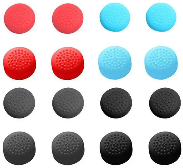 Main image of 16 Pcs Silicone Joystick Thumb Stick Grip Covers Analog Controller Gamepad Thumb Stick Grip Caps Compatible with Nintendo Switch & Switch Lite