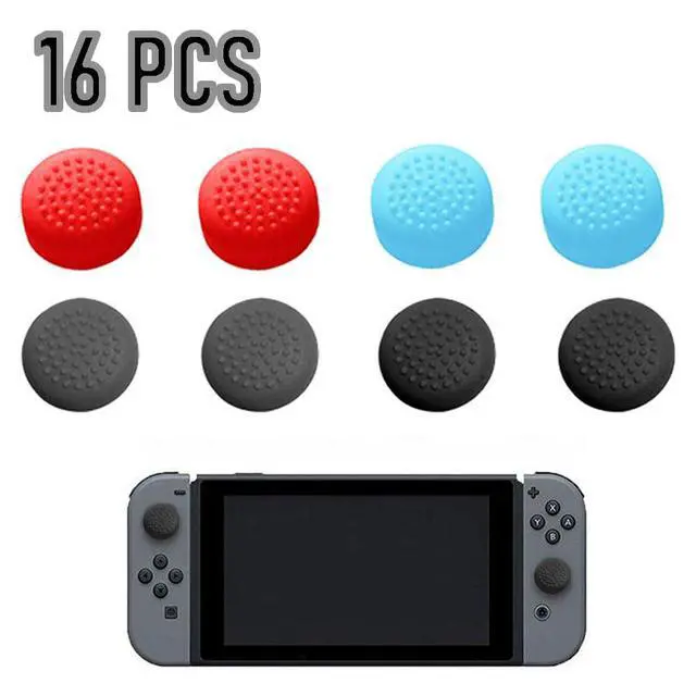 Alt view image 2 of 4 - 16 Pcs Silicone Joystick Thumb Stick Grip Covers Analog Controller Gamepad Thumb Stick Grip Caps Compatible with Nintendo Switch & Switch Lite