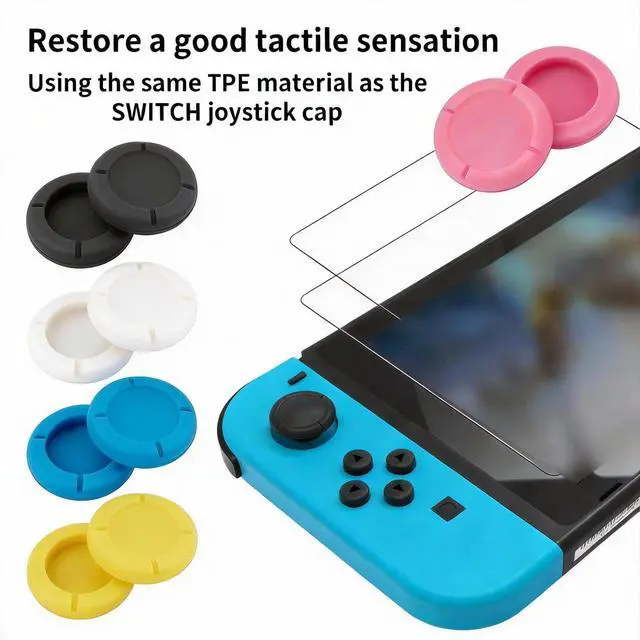 Alt view image 3 of 5 - 10 Pack Anti-Slip Silicone Thumb Grips for Nintendo Switch Joy-Con
