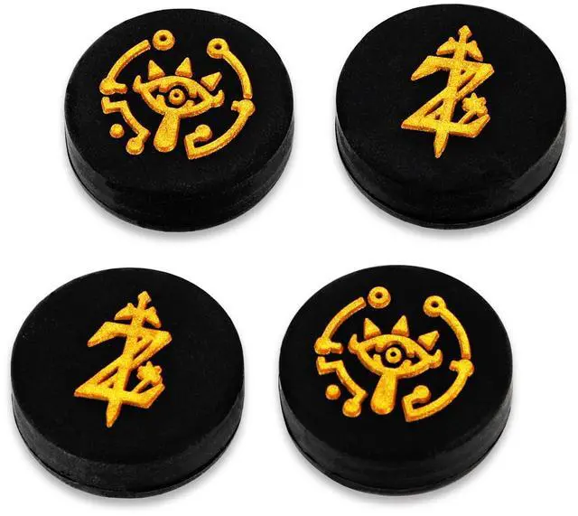Main image of Cute Thumb Grip Caps for Nintendo Switch/Lite/OLED, Silicone Analog Joystick Button Cover Thumbstick 3D Ergonomic Cap for NS Controller Joycon (Black)