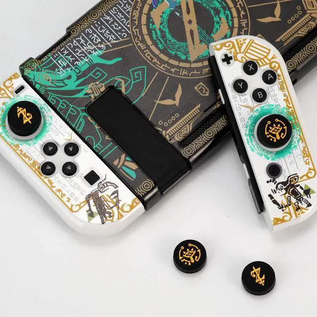 Alt view image 2 of 6 - Cute Thumb Grip Caps for Nintendo Switch/Lite/OLED, Silicone Analog Joystick Button Cover Thumbstick 3D Ergonomic Cap for NS Controller Joycon (Black)