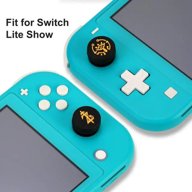 Alt view image 5 of 6 - Cute Thumb Grip Caps for Nintendo Switch/Lite/OLED, Silicone Analog Joystick Button Cover Thumbstick 3D Ergonomic Cap for NS Controller Joycon (Black)
