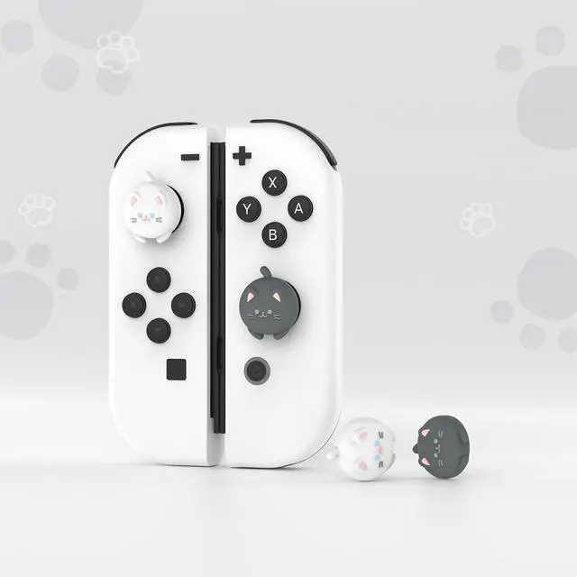 Alt view image 5 of 7 - Joystick Caps for Nintendo Switch, Thumbstick Caps for Switch Lite, Analog Cover for OLED Joycon Thumb Grips - Cutie Kitty