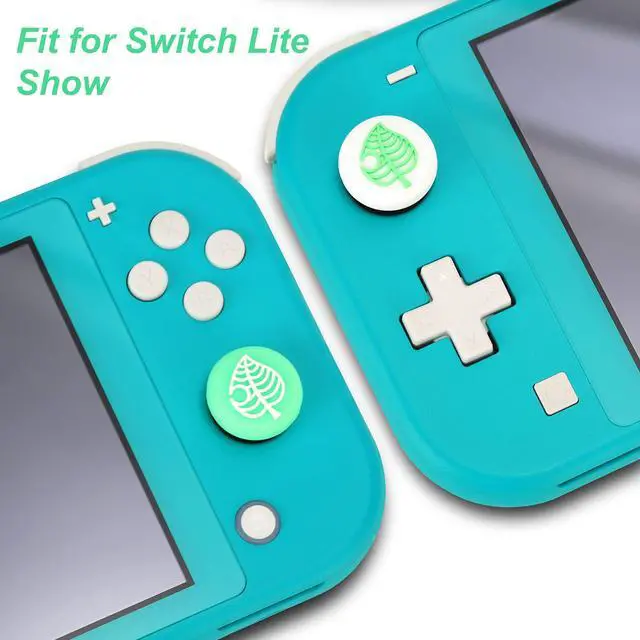 Alt view image 4 of 7 - Cute Thumb Grip Caps for Nintendo Switch/Lite/OLED Controller, Kawaii Leaf Joystick Analog Soft Silicone Button Stick Covers for NS Joy Cons (Blue&Green Leaf)