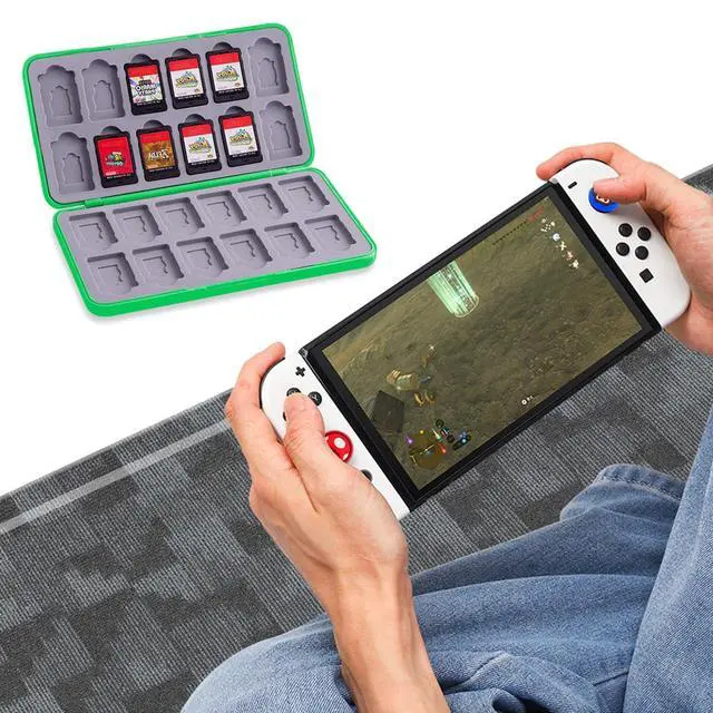 Alt view image 6 of 6 - Thumb Grip Caps for Nintendo Switch 1/ OLED/Lite, 4 Pcs Silicone Thumb Grip Caps for Nintendo Switch Joystick Cover Cute Accessories Joy con Thumb Grips - Blue&Red