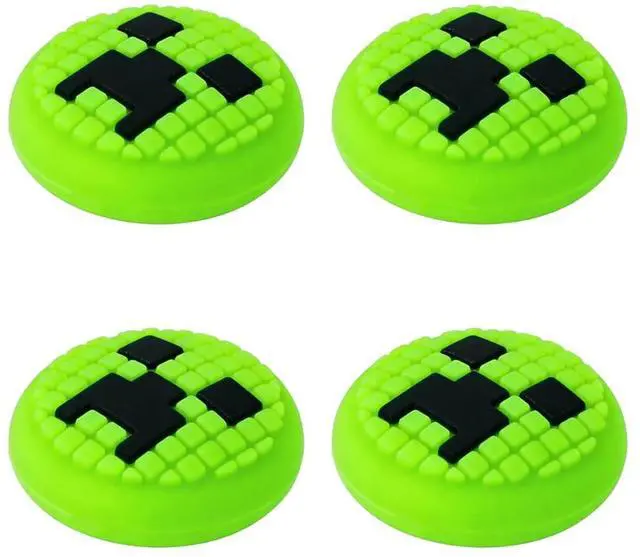 Main image of Thumb Grips Caps for Nintendo Switch 1/ OLED/Lite, 4 Pcs Silicone Thumb Grip Caps for Nintendo Switch Joystick Cover Cute Accessories Joy con Thumb Grips - Green