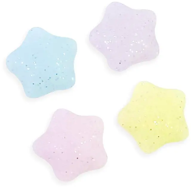 Main image of Switch Joycon Thumb Grips Caps, 4 PCS Cute Kawaii 3D Silicone Analog Thumbstick Button Cover Compatible with Nintendo Switch Lite/OLED Joystick Caps (Multicolor Glitter Star)