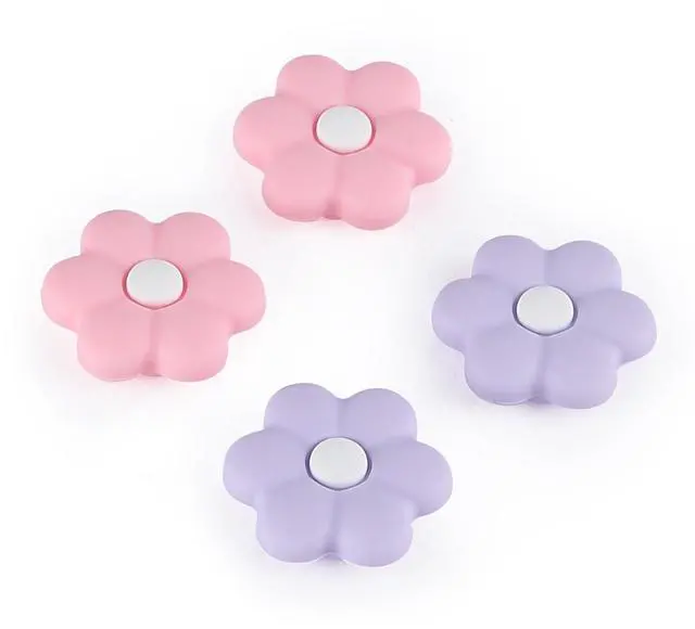 Main image of Switch 2 Game Console Thumb Grip Caps, Joystick Covers for Nintendo Switch 2, Purple Pink Daisy Flower Soft Silicone Analog Stick Caps for Switch 2 Joycon Controller, Kawaii Cozy Accessories-4PCS