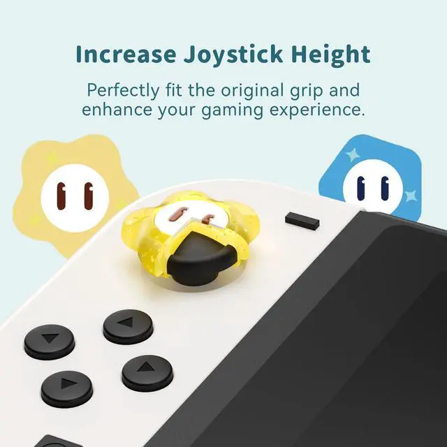Alt view image 2 of 7 - Thumb Grip Caps Compatible with Nintendo Switch, Soft Silicone Joystick Cover for Nintendo Switch/OLED/Lite Controller, 4PCS - Wonder Flower