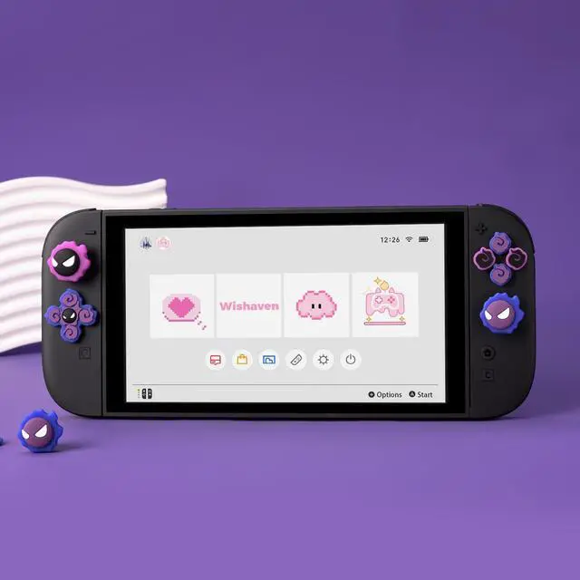 Alt view image 7 of 7 - ABXY Buttons Sticker Joystick Cover Caps for Switch 2, Cross D-Pad Button Caps Silicone Thumb Grips Set Compatible with Nintendo Switch 2 Controller - Gastly