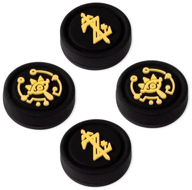 Main image of Switch Thumb Grips, Cute Joystick Caps for Nintendo Switch Lite/Switch OLED, 4 PCS Kawaii Thumbstick Cover Analog Stick Button Cover for NS Joy Con Controller (Black Z Eyes)
