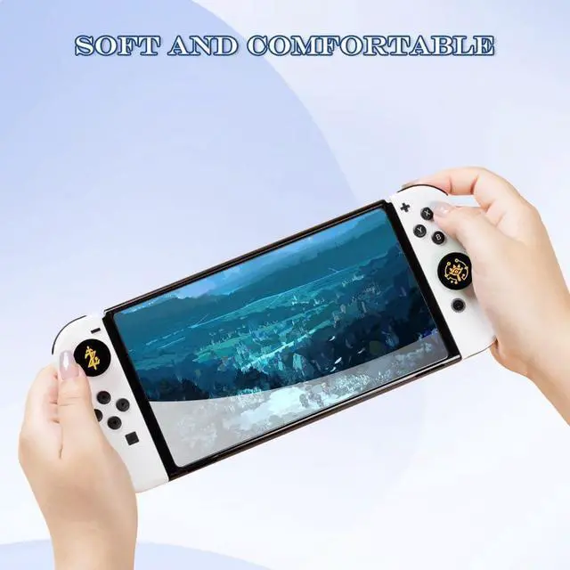 Alt view image 3 of 7 - Switch Thumb Grips, Cute Joystick Caps for Nintendo Switch Lite/Switch OLED, 4 PCS Kawaii Thumbstick Cover Analog Stick Button Cover for NS Joy Con Controller (Black Z Eyes)