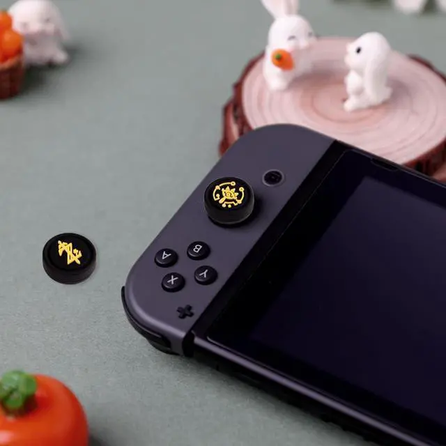 Alt view image 7 of 7 - Switch Thumb Grips, Cute Joystick Caps for Nintendo Switch Lite/Switch OLED, 4 PCS Kawaii Thumbstick Cover Analog Stick Button Cover for NS Joy Con Controller (Black Z Eyes)