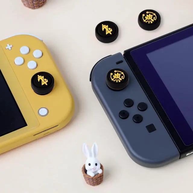 Alt view image 6 of 7 - Switch Thumb Grips, Cute Joystick Caps for Nintendo Switch Lite/Switch OLED, 4 PCS Kawaii Thumbstick Cover Analog Stick Button Cover for NS Joy Con Controller (Black Z Eyes)