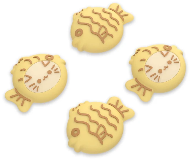 Main image of PlayVital Cute Thumb Grip Caps for Nintendo Switch 2 Pro, Switch Pro Controller, Joystick Caps Cover for ps5, Edge, ps4, Xbox Series X/S, Xbox One, Elite Series 2 Controller - Taiyaki Kitten