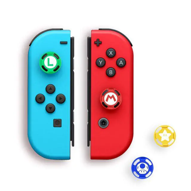 Alt view image 3 of 5 - 4Pcs Silicone Joystick Thumb Stick Grip Cover for Nintendo Switch Joy-Con Controller/Switch OLED/Switch Lite Limited Edition