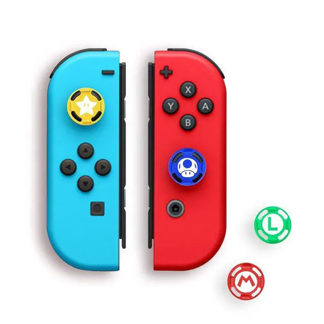 Alt view image 4 of 5 - 4Pcs Silicone Joystick Thumb Stick Grip Cover for Nintendo Switch Joy-Con Controller/Switch OLED/Switch Lite Limited Edition