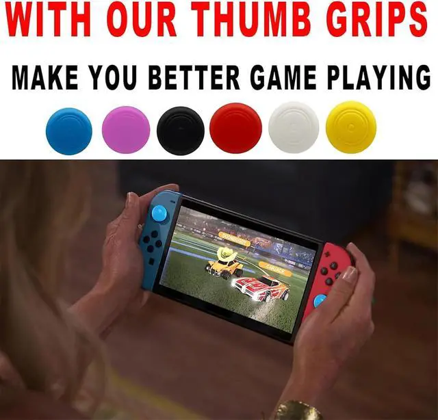 Alt view image 2 of 6 - 50PCS Replacement Controller Thumb Grip Caps Grips Analog Stick Cover Joystick Cap Silicone Cover for Nintendo Switch Lite OLED