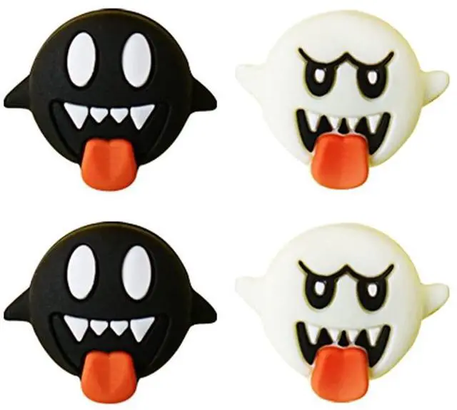 Main image of Halloween Skull Switch Thumb Grips, Cute Joystick Caps for Nintendo Switch Lite/OLED 4 PCS Thumbstick Cover, Button Cover for NS Joycon Controller (Black White Ghosts)