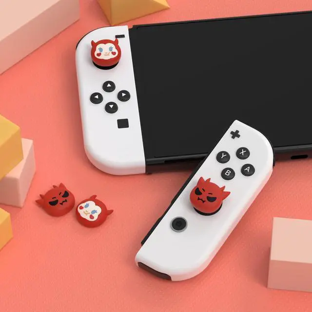Alt view image 2 of 7 - Halloween Joystick Caps for Nintendo Switch, Thumbstick Grips for Switch Lite, Analog Cover for OLED Joycon Thumb Grip Caps - Little Devils