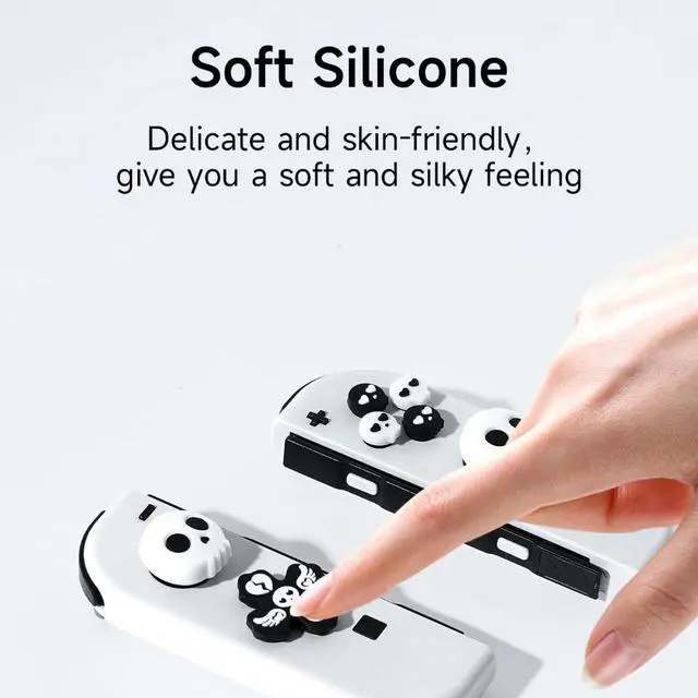 Alt view image 2 of 7 - Halloween Cross D-Pad Button Caps Set Joystick Cover,Cool Switch Thumb Grip Caps Compatible with Nintendo Switch/OLED/Lite,Soft Silicone ABXY Key Buttons Joystick Cap Covers Accessories