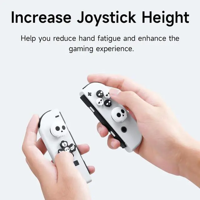 Alt view image 3 of 7 - Halloween Cross D-Pad Button Caps Set Joystick Cover,Cool Switch Thumb Grip Caps Compatible with Nintendo Switch/OLED/Lite,Soft Silicone ABXY Key Buttons Joystick Cap Covers Accessories
