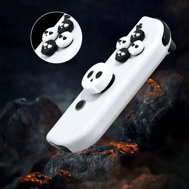 Alt view image 4 of 7 - Halloween Cross D-Pad Button Caps Set Joystick Cover,Cool Switch Thumb Grip Caps Compatible with Nintendo Switch/OLED/Lite,Soft Silicone ABXY Key Buttons Joystick Cap Covers Accessories