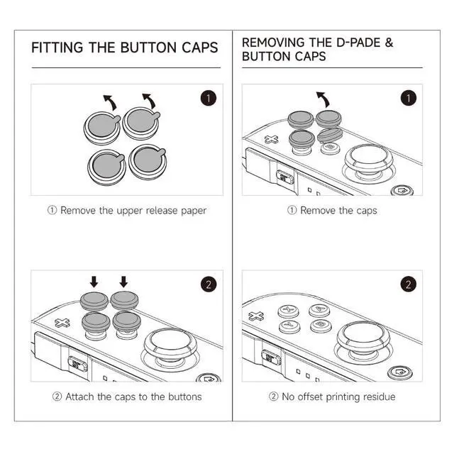 Alt view image 7 of 7 - Halloween Cross D-Pad Button Caps Set Joystick Cover,Cool Switch Thumb Grip Caps Compatible with Nintendo Switch/OLED/Lite,Soft Silicone ABXY Key Buttons Joystick Cap Covers Accessories