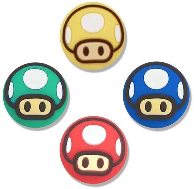 Main image of Silicone Joycon Thumb Grip Caps, Joystick Cover Compatible with Nintendo Switch/OLED/Switch Lite,4PCS (Mushroom)