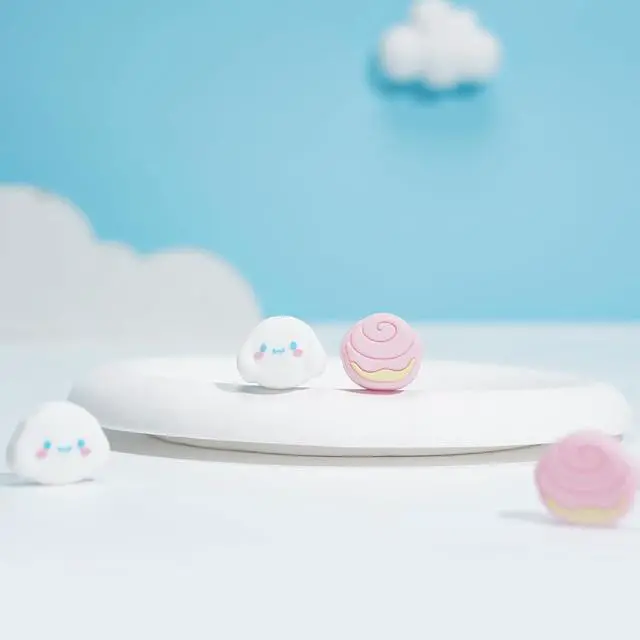 Alt view image 7 of 7 - 4PCS Thumb Grips Caps Compatible with Switch/OLED/Lite, Kawaii Charactor Thumbs Grip, Soft Silicone Switch Joystick Cover for JonCon, Cute Dog Style, Pink & White