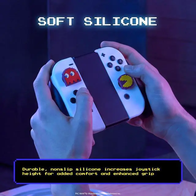 Alt view image 4 of 7 - PAC-MAN Thumb Grips Character Joystick Grip Cover Silicone Soft Caps