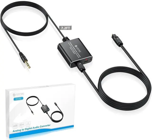 Main image of Professional 7 ft Long 3.5mm to Toslink Optical Audio Adapter
