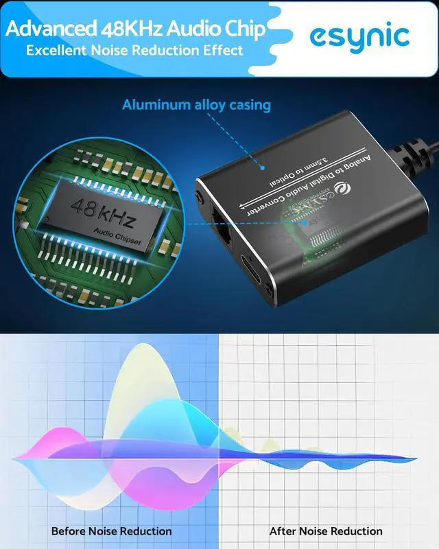 Alt view image 3 of 7 - Professional 7 ft Long 3.5mm to Toslink Optical Audio Adapter