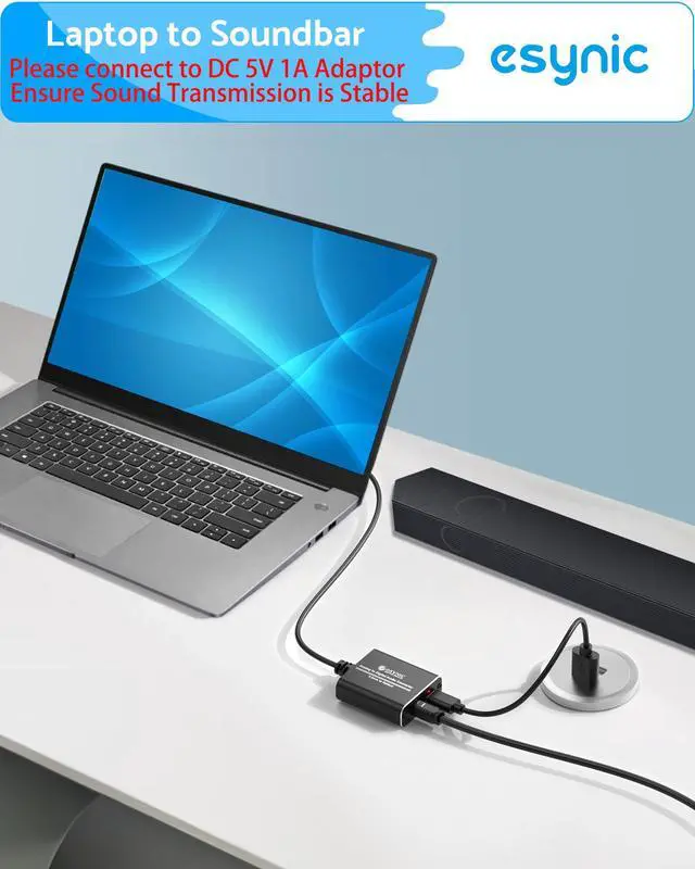 Alt view image 5 of 7 - Professional 7 ft Long 3.5mm to Toslink Optical Audio Adapter