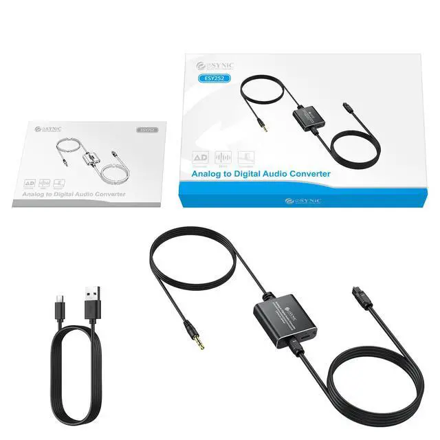 Alt view image 7 of 7 - Professional 7 ft Long 3.5mm to Toslink Optical Audio Adapter