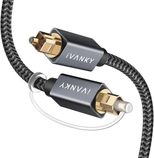 Main image of Optical Audio Cable 10ft, Toslink Fiber Optic S/PDIF Digital Audio