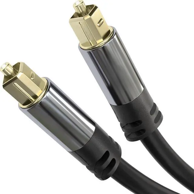 Main image of Digital Optical Audio Cable 6 Feet, Fiber Optic TOSLINK S/PDIF Cord for Soundbar TV Home Theater Gaming