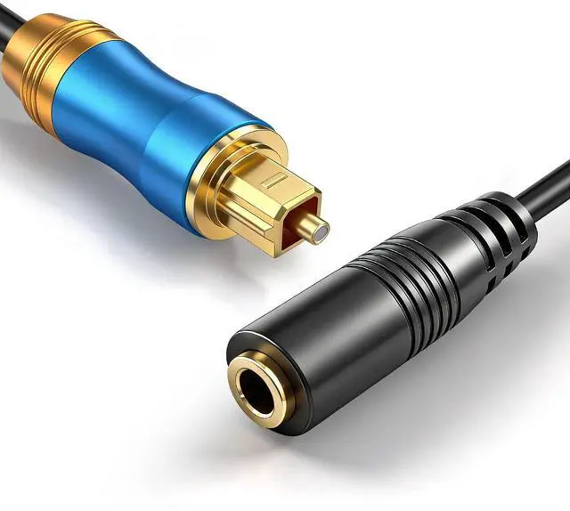 Main image of 192KHz DAC Optical to 3.5mm Converter, Optical Audio Cable to AUX Adapter, Unidirectional from Digital to Analog SPDIF to 3.5mm Cable for TV Sound to Speaker Headphone with AUX-in Interface