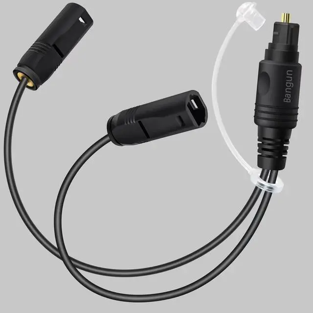 Main image of 1x2 Digital Audio Splitter, Toslink Digital Fiber Optic Audio Splitter 1 Male Input 2 Female Output (for Home Theatre, Xbox, PS3/PS4)