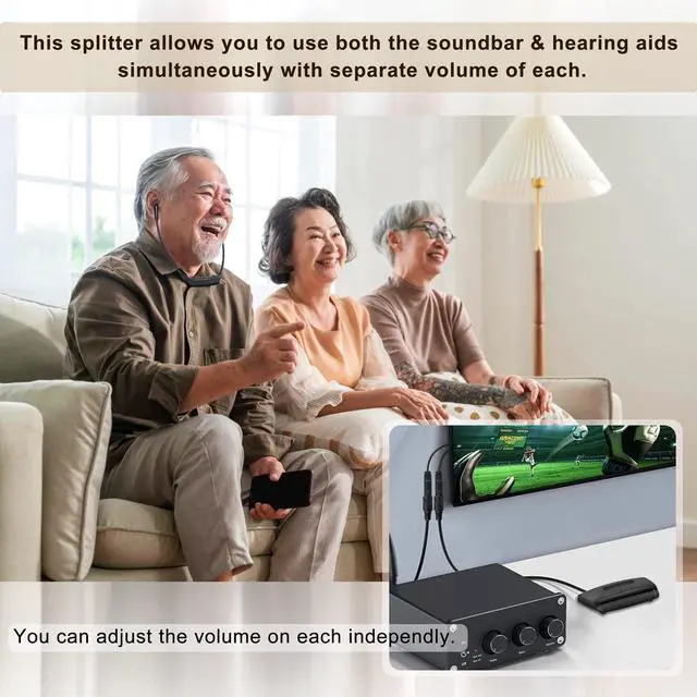 Alt view image 3 of 6 - 1x2 Digital Audio Splitter, Toslink Digital Fiber Optic Audio Splitter 1 Male Input 2 Female Output (for Home Theatre, Xbox, PS3/PS4)