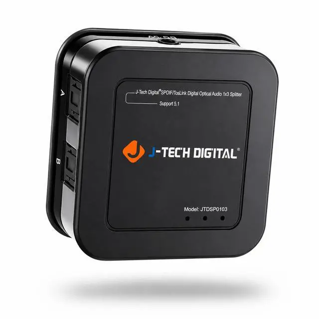 Main image of Optical Splitter 1 in 3 Out for TV, Toslink Splitter 1x3 SPDIF Audio Splitter 1:1 Transmission Support LPCM2.0, DTS, Dolby Digital